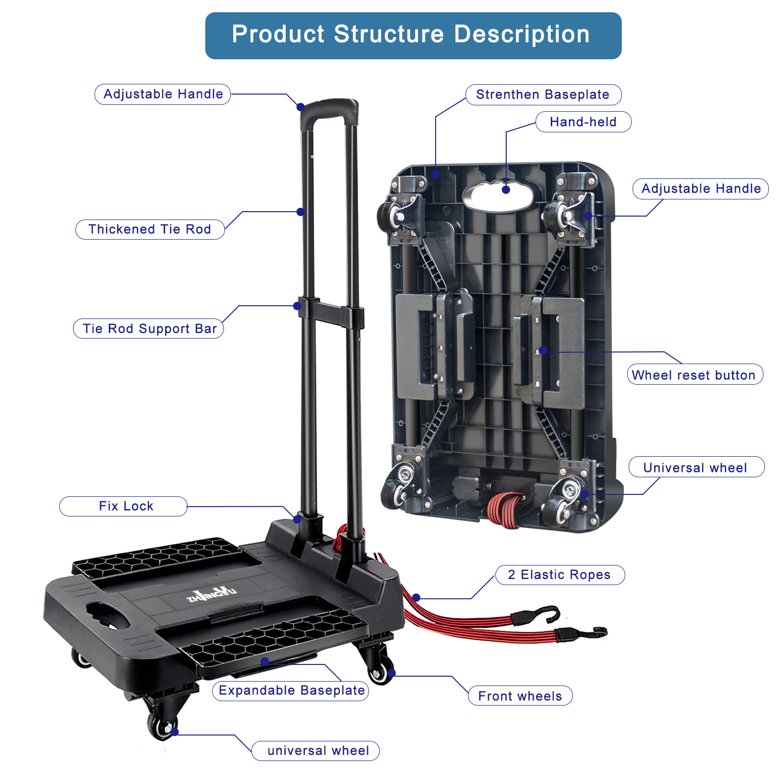 The  patent of the heavy-duty heavy duty hand truck