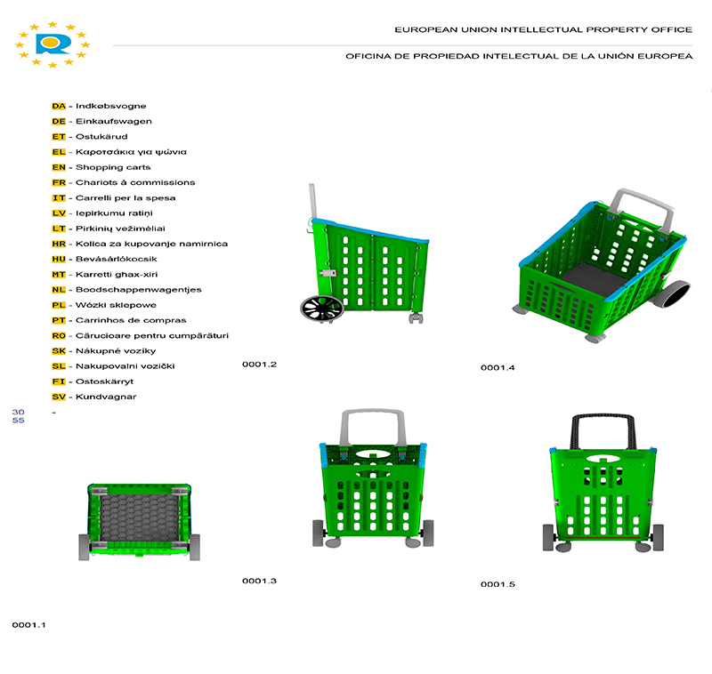 Plastic Grocery Carts has been granted EU patent