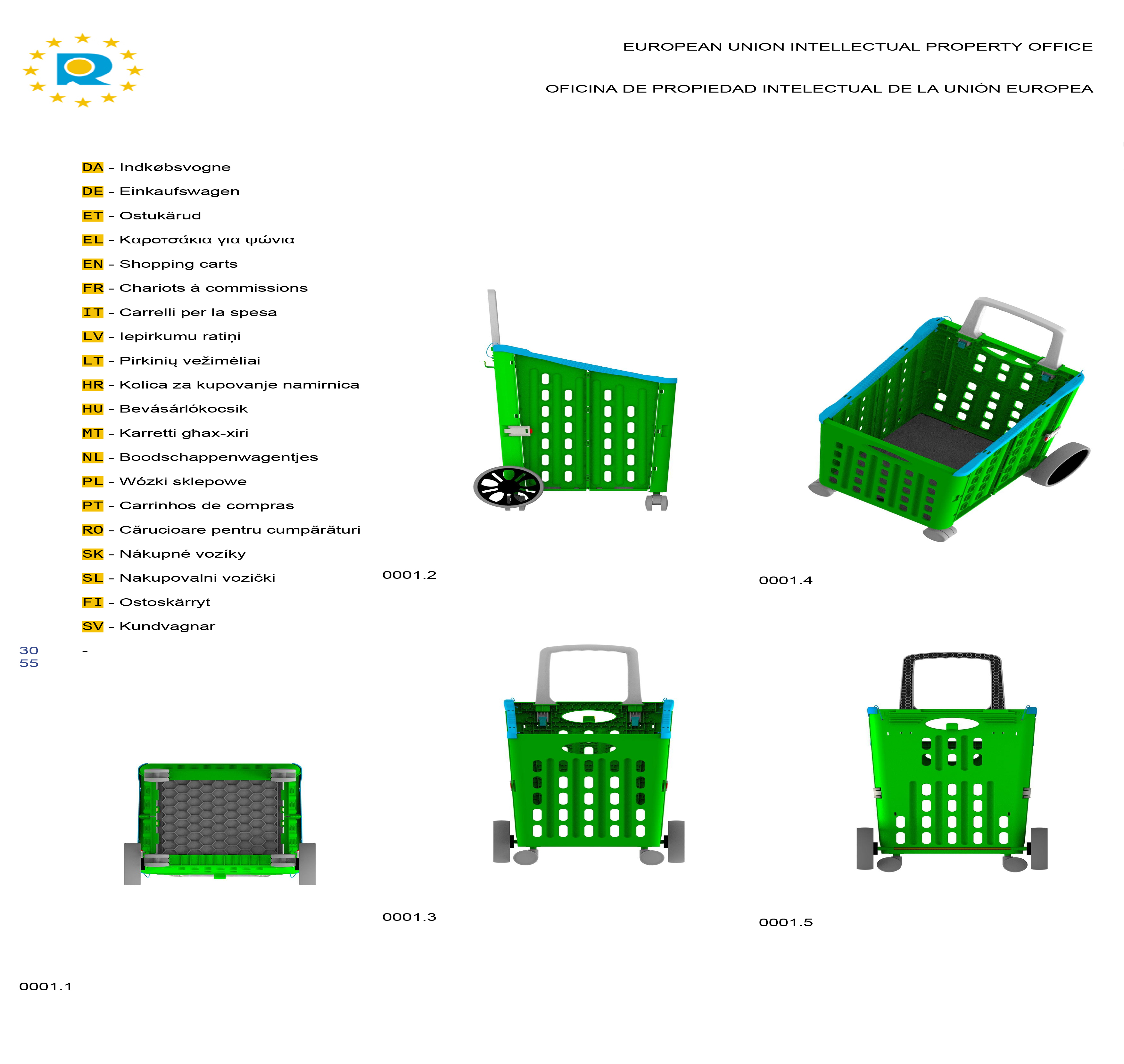 Plastic Grocery Carts has been granted EU patent